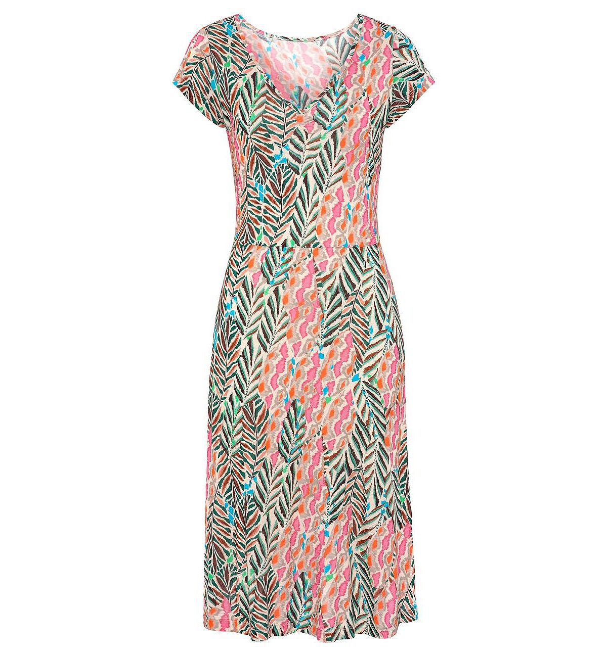 LASCANA Women's Ruched V-Neck Dress view 6 — MAYCSS fashion products