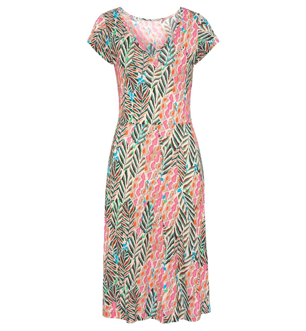Lascana Women's Ruched V-Neck Dress
