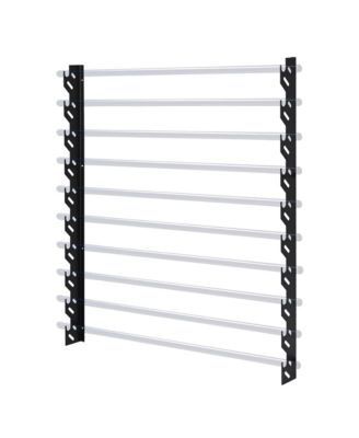 Wall Mount Vinyl Roll Holder Storage Rack 10 Rolls Metal Craft Organizer for Transfer Paper (2 Brackets, Rods NOT Included)