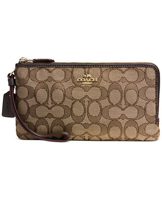 COACH Double Zip Wallet in Signature Jacquard & Reviews - Handbags &  Accessories - Macy's