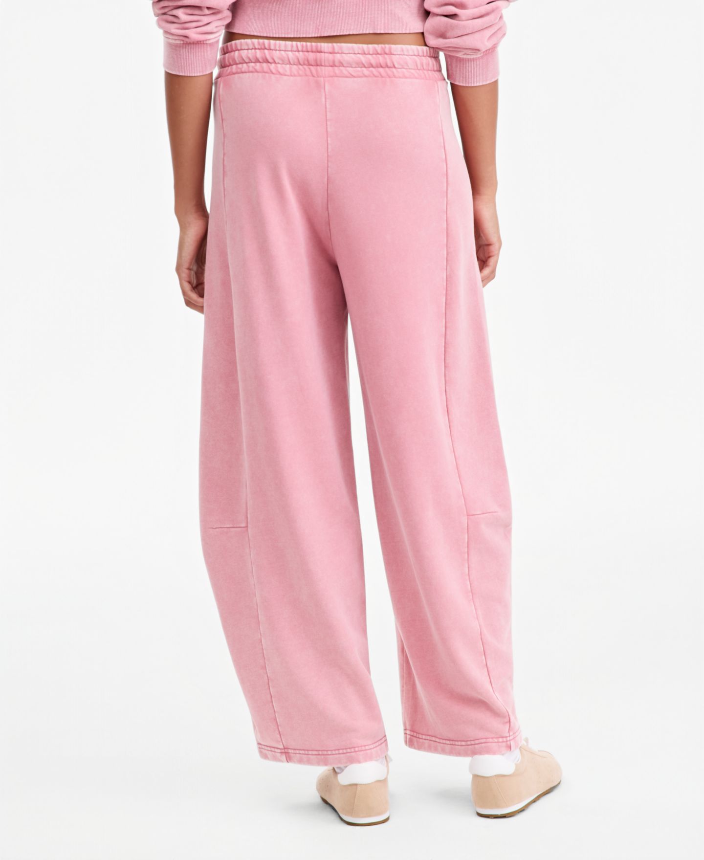 Женские брюки And Now This Petite Fleece High-Rise Drawstring, цвет: Camelia Kiss — фото 4