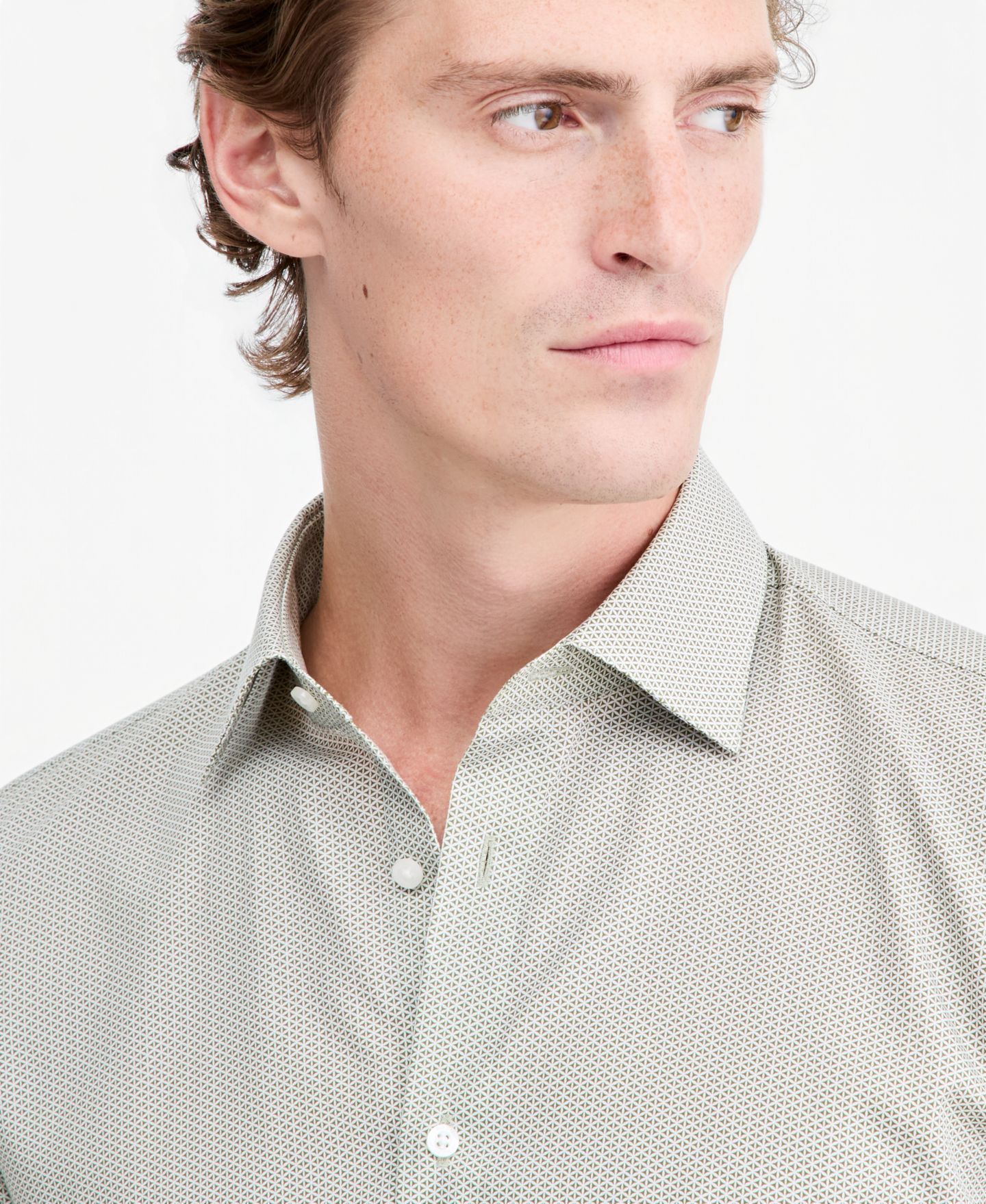 Мужская рубашка Hugo Boss HUGO by Valerio Modern-Fit Dress Shirt, цвет: Зелёный — фото 3