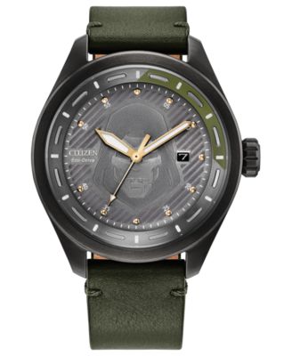 Men's Marvel Doomsday Green Leather Strap Watch 43mm