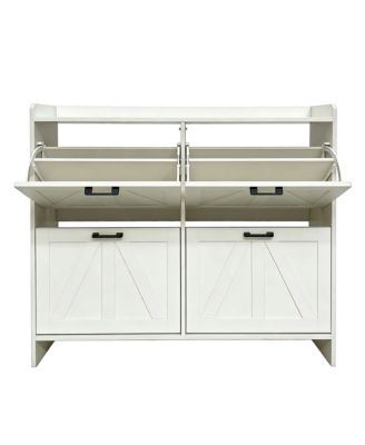 Shoe Cabinet with 4 Flip Drawers