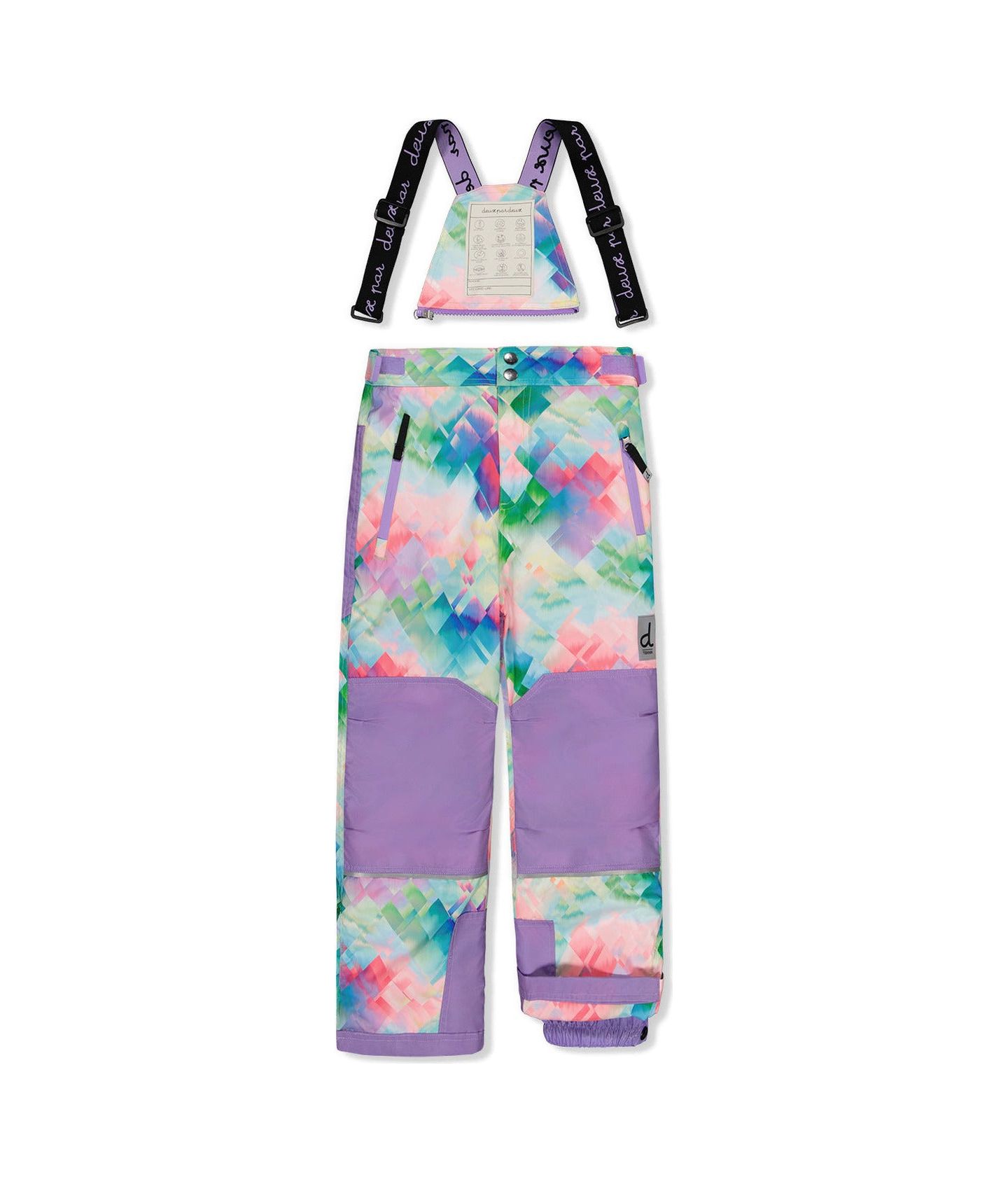 Deux par Deux Little and Big Girl's (6-16) Two Piece Teknik Snowsuit, цвет: Multicolored With A Diamond Pattern — фото 10