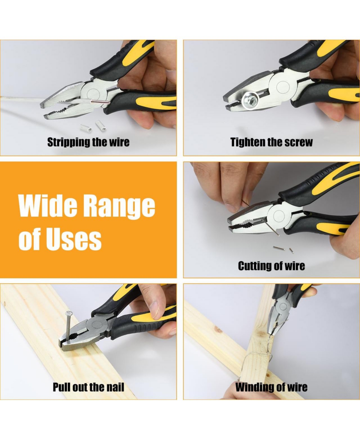 Xdovet Lineman's Pliers Heavy Duty Chrome Vanadium Steel