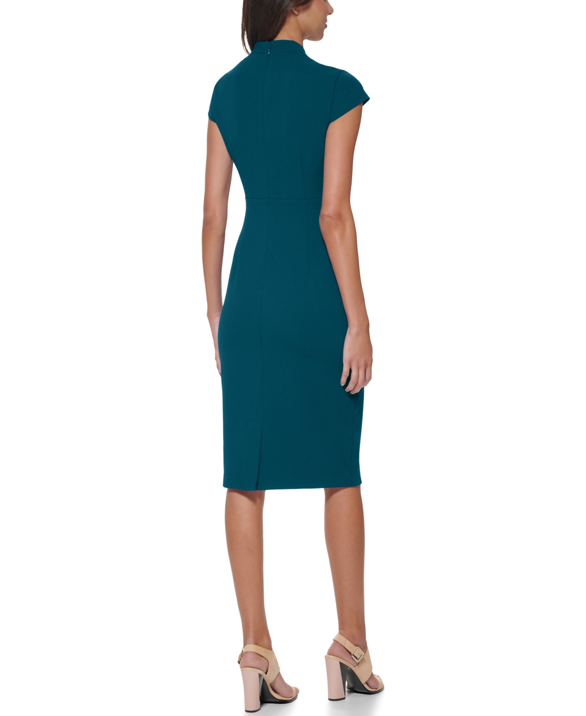 Calvin Klein Petite Split V-Neck Sheath Dress