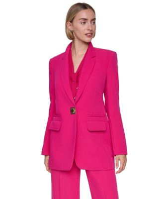 Women's One-Button-Front Long Blazer