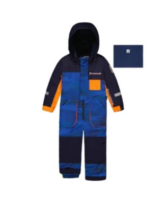 Toddler Boys One Piece Play Snowsuit with Stripes