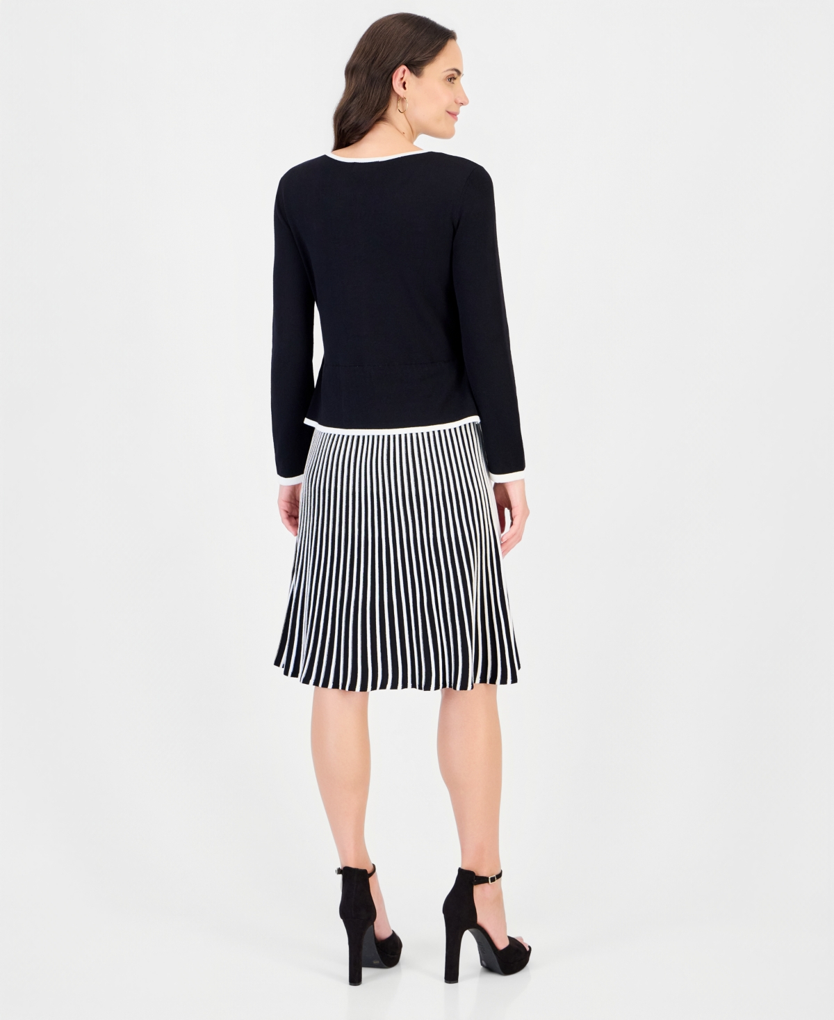 Robbie Bee Women's Long-Sleeve A-Line Dress