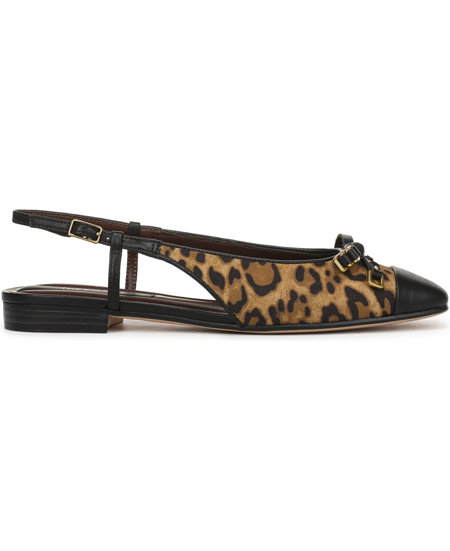 Женские балетки Franco Sarto Ethel Slingback Square Toe Dress Flats, цвет: Верблюжий леопардовая искусственная кожа — фото 2