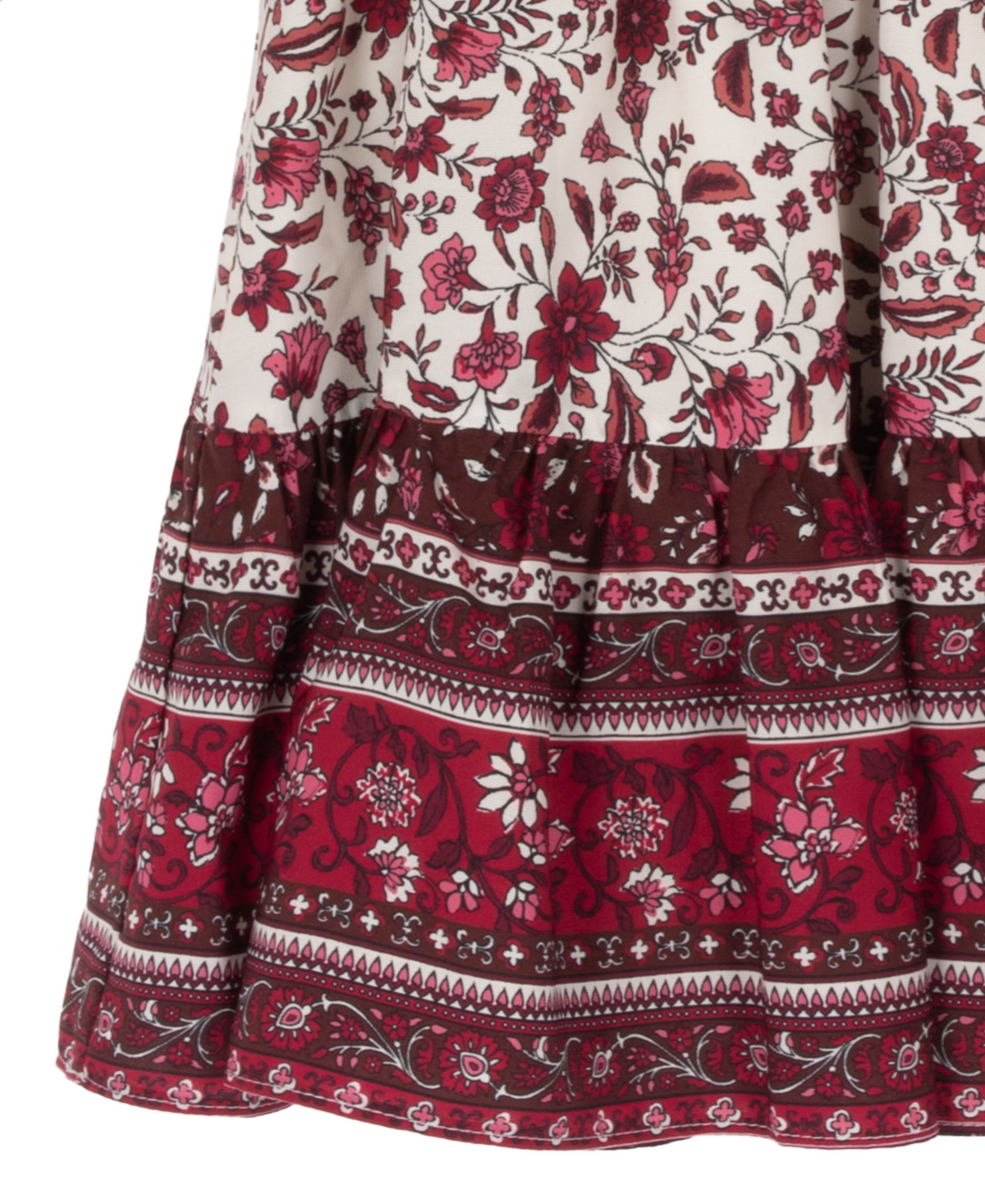 Rare Editions Girls' 7-16 Smocked Waist Long-Sleeve Dress
