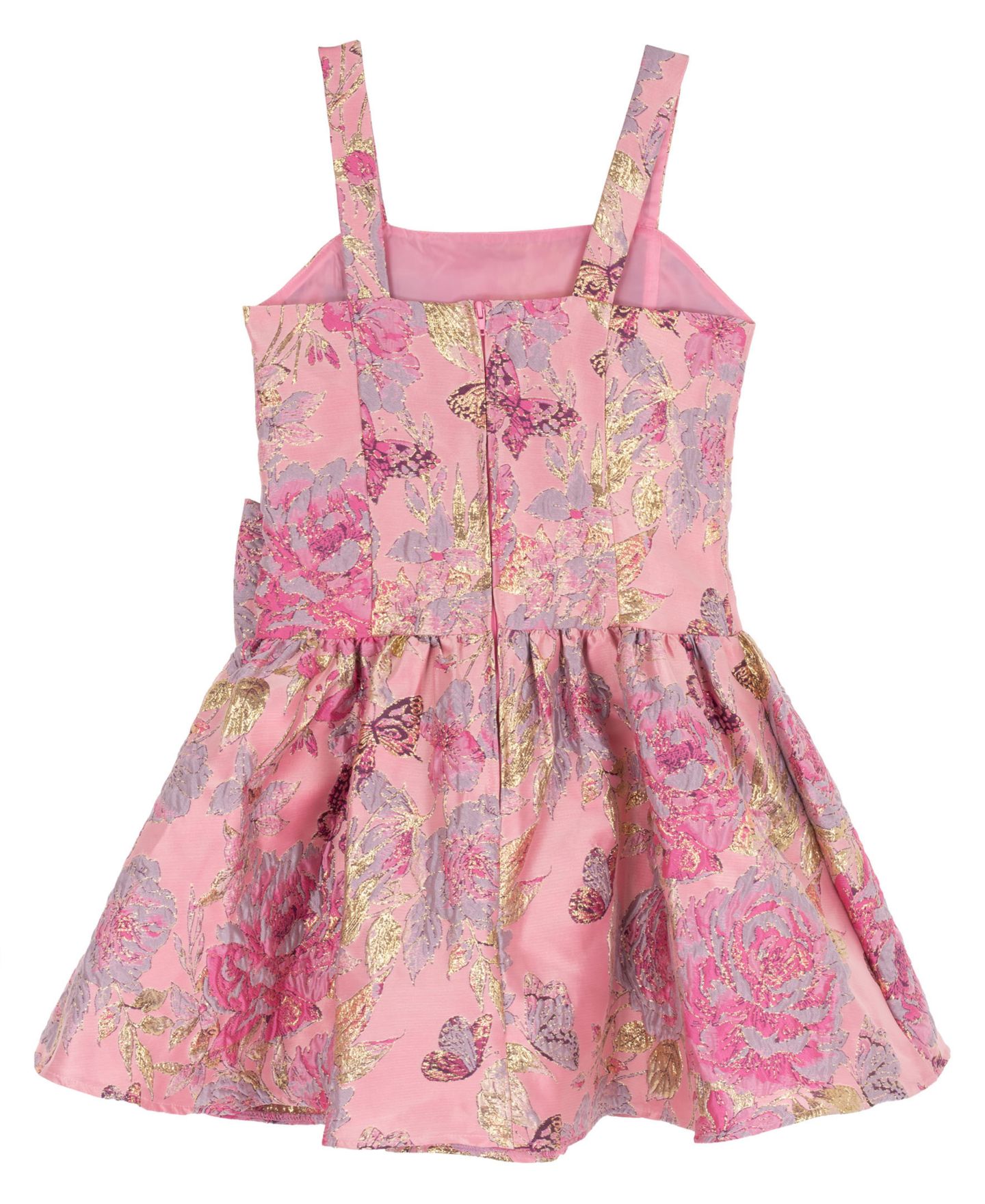 Платье Rare Editions Brocade Princess Seam Dress для девочек, цвет: Розовый — фото 2