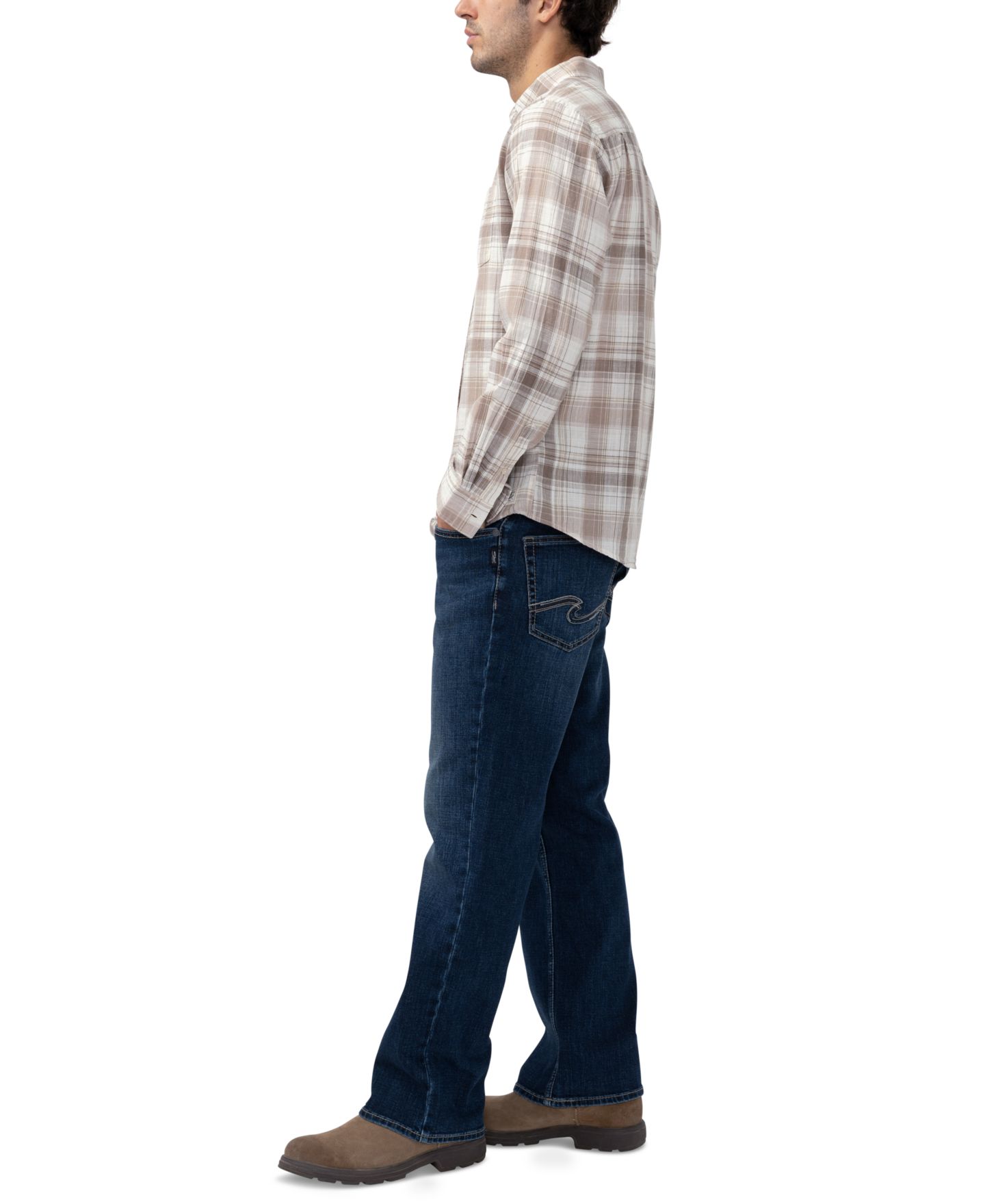 Мужские джинсы Silver Jeans Co. Gordie Straight-Leg, цвет: Craft — фото 3