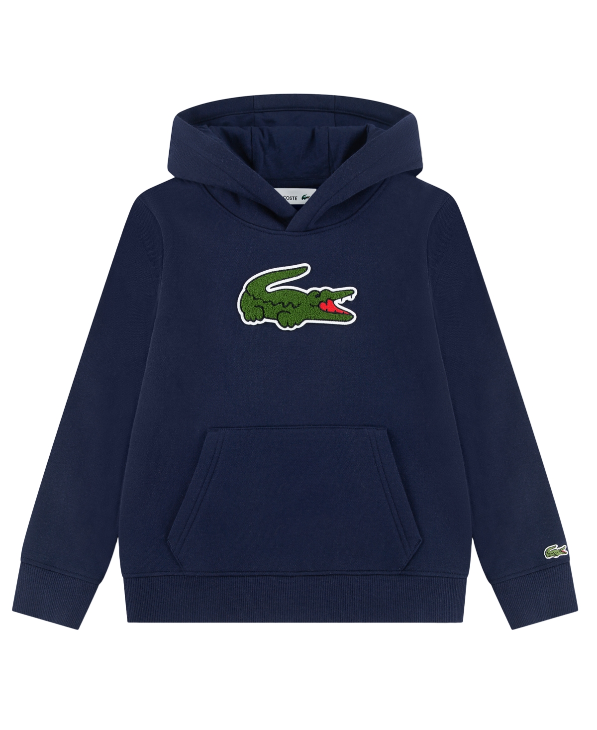 Lacoste Boys' 10-16 Long-Sleeve Chenille Patch Hoodie - Marine