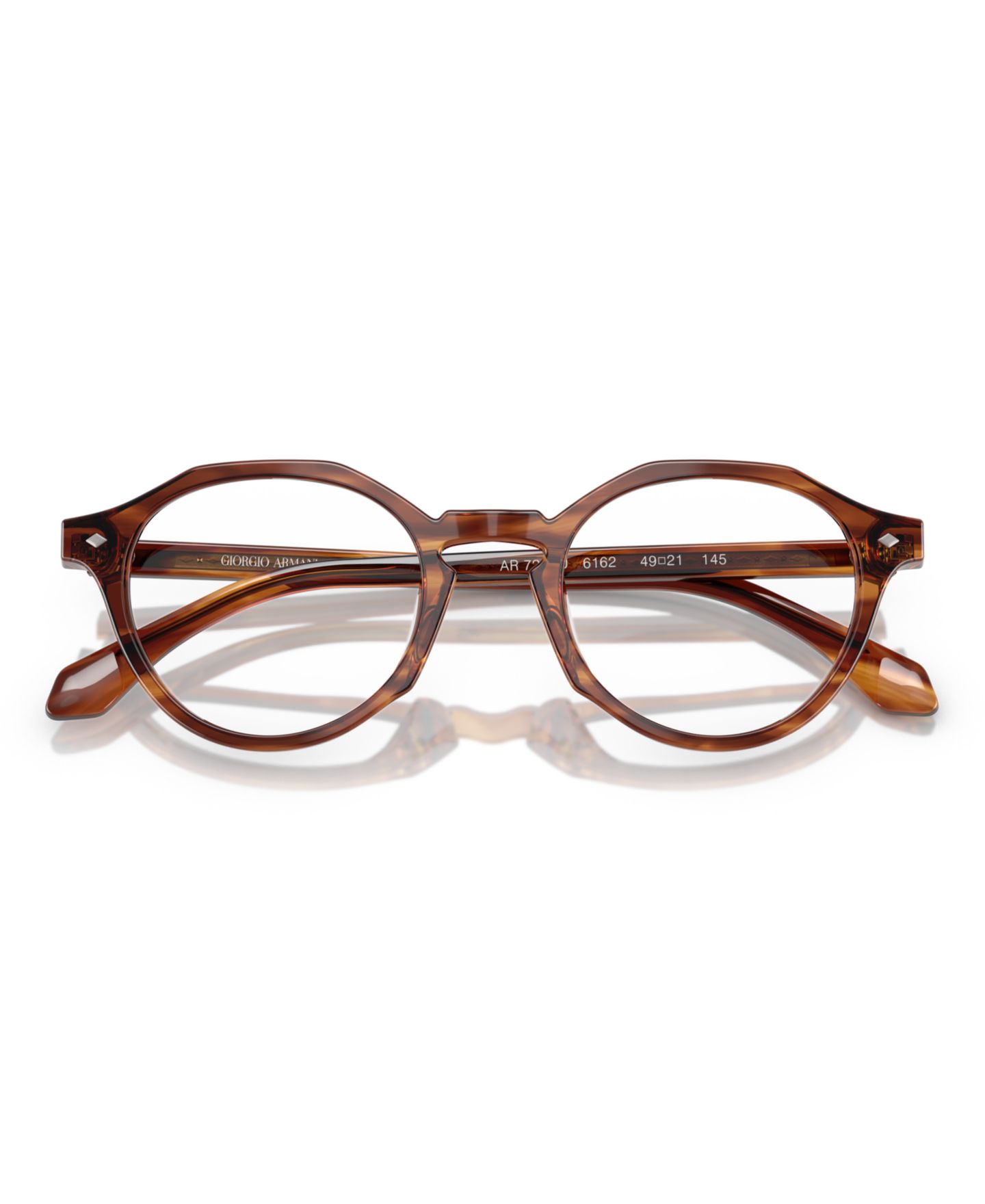 Мужские очки Giorgio Armani Eyeglasses, AR7264U, цвет: Полосатый коричневый — фото 6