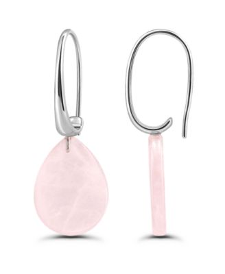 Genuine Stone Teardrop Hardwire Fishhook Drop Earrings