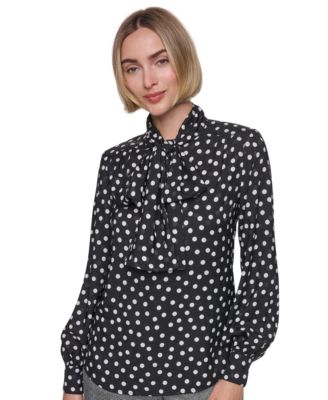 Women's Bow Blouse Long-Sleeve Top