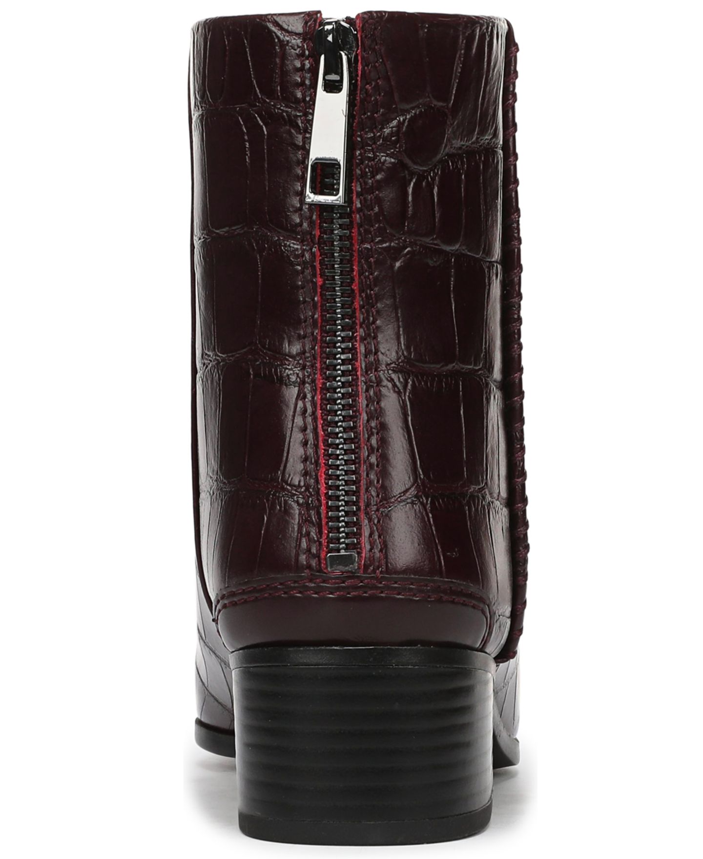 Женские ботинки Franco Sarto Fayola Pointed Toe Dress Booties, цвет: Красный с принтом кожаный — фото 3