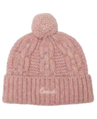 Chain Cable Knit Pom Beanie
