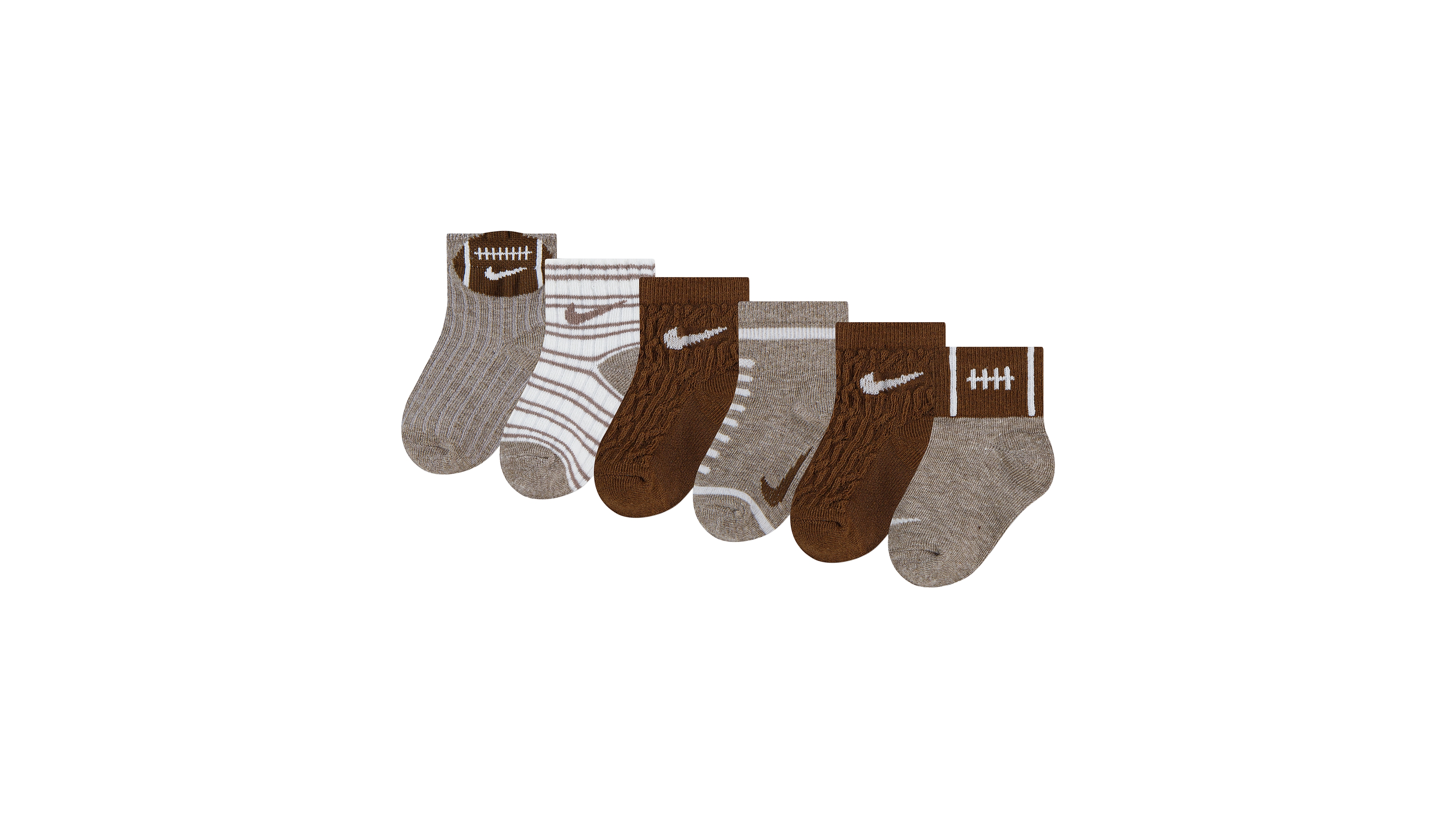 Nike Toddler Boys' and Girls' 6M-2T Ready Set Grow Socks, 6-Pack