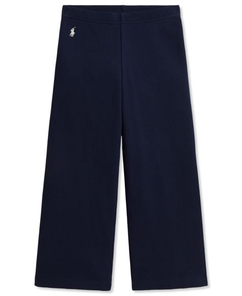 Брюки Polo Ralph Lauren Ribbed Wide-Leg Pants для девочек, цвет: Тёмно-синий