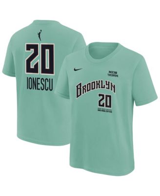 Big Boys and Girls Sabrina Ionescu Mint New York Liberty Rebel Edition Name & Number T-Shirt
