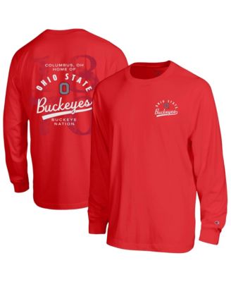 Men's Scarlet Ohio State Buckeyes Laminated All-Star Long Sleeve T-Shirt