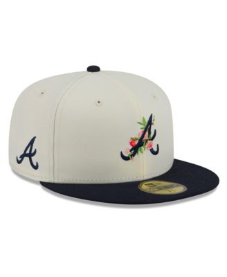 Men's White/Navy Atlanta Braves Blossom 59FIFTY Fitted Hat