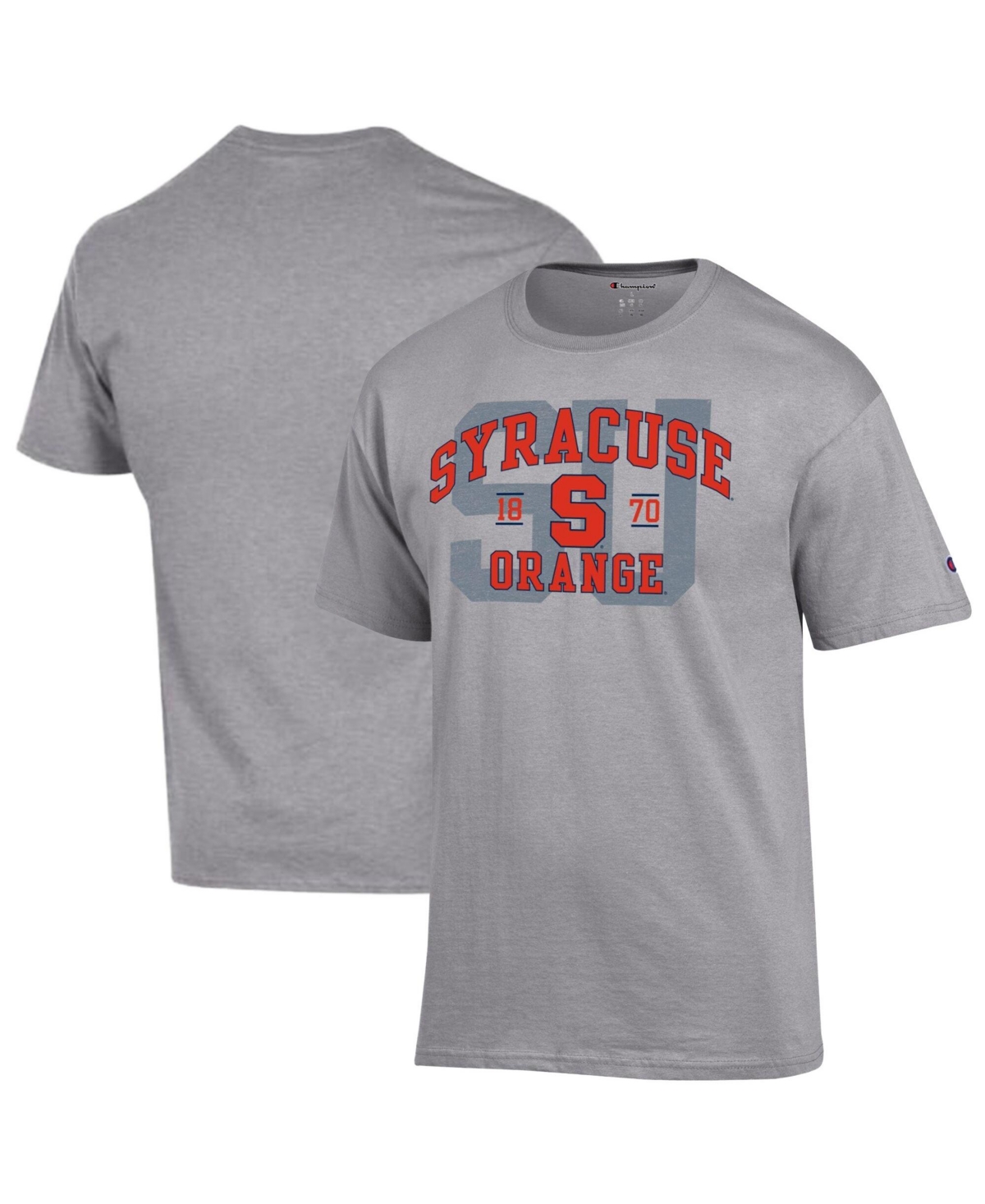 Champion Men's Heather Gray Syracuse Orange Varsity T-Shirt - Heather Gray