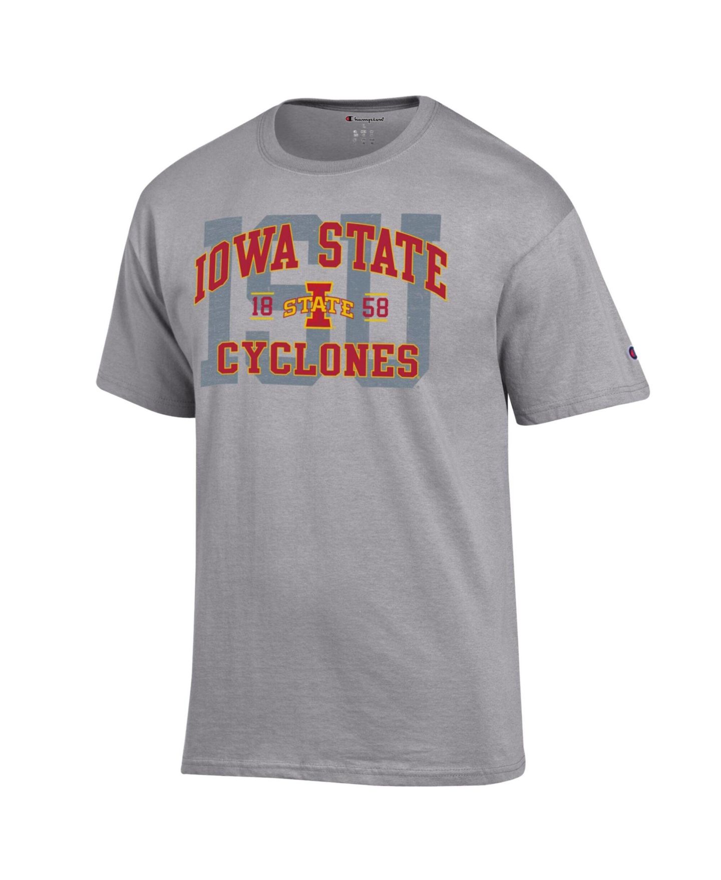 Мужская футболка Champion Heather Gray Iowa State Cyclones Varsity — фото 3