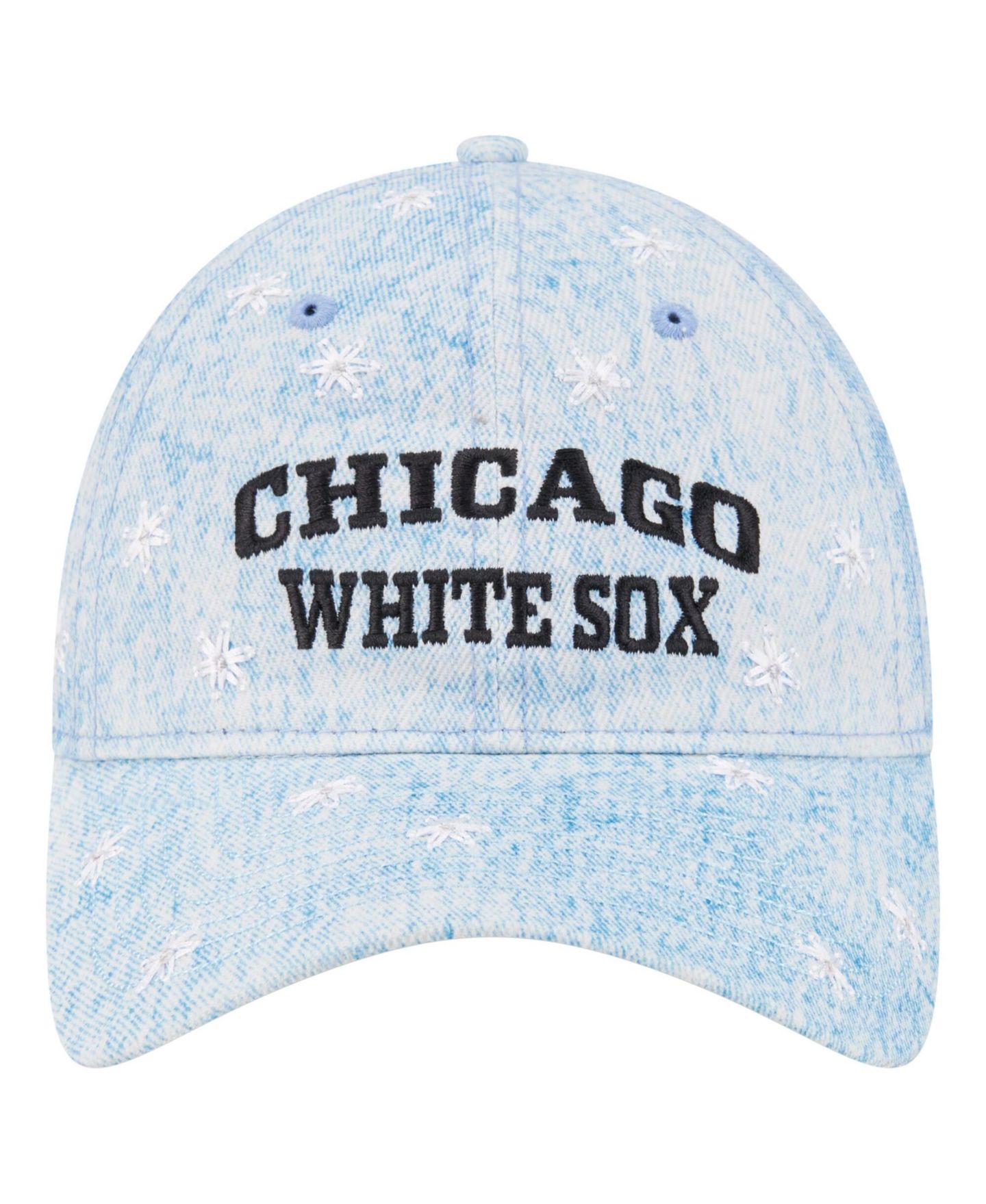 Женская кепка New Era Light Blue Chicago White Sox Daisy All Over 9TWENTY Adjustable Hat — фото 5