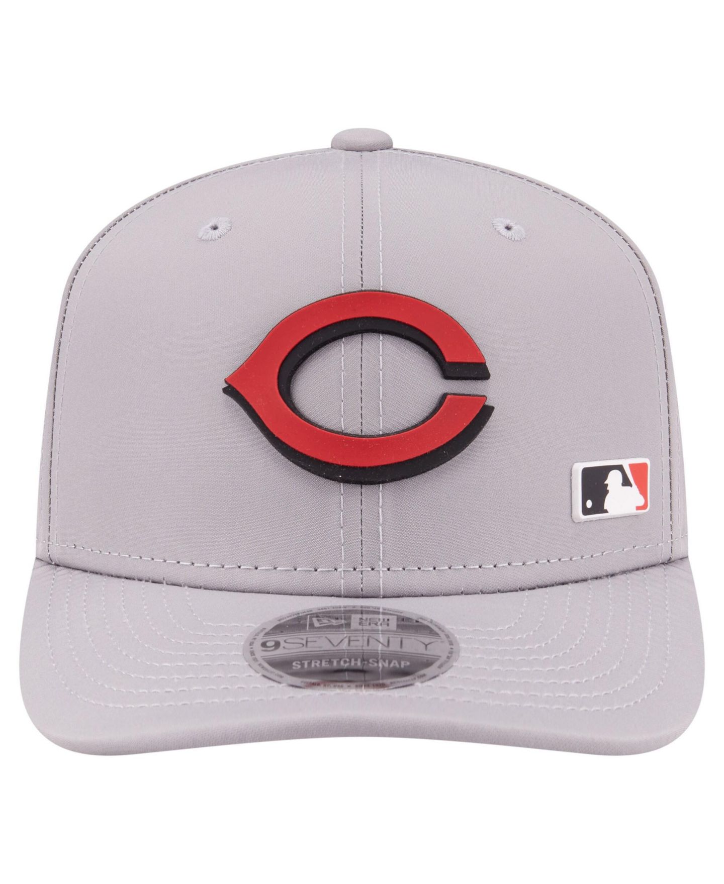 Мужская кепка New Era Gray Cincinnati Reds Laser Perforated 9SEVENTY Adjustable Hat — фото 5