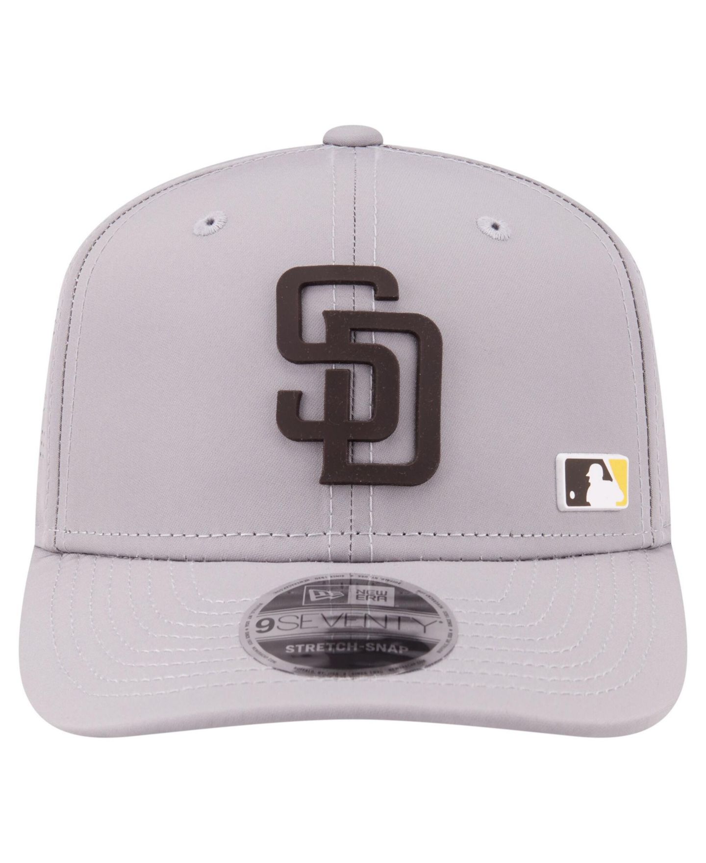 Мужская кепка New Era Gray San Diego Padres Laser Perforated 9SEVENTY Adjustable Hat — фото 5