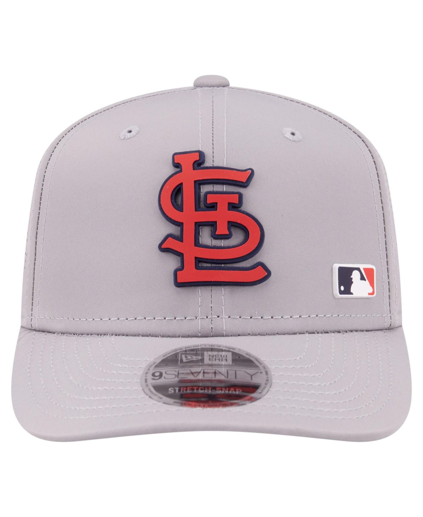 Мужская кепка New Era Gray St. Louis Cardinals Laser Perforated 9SEVENTY Adjustable Hat — фото 5