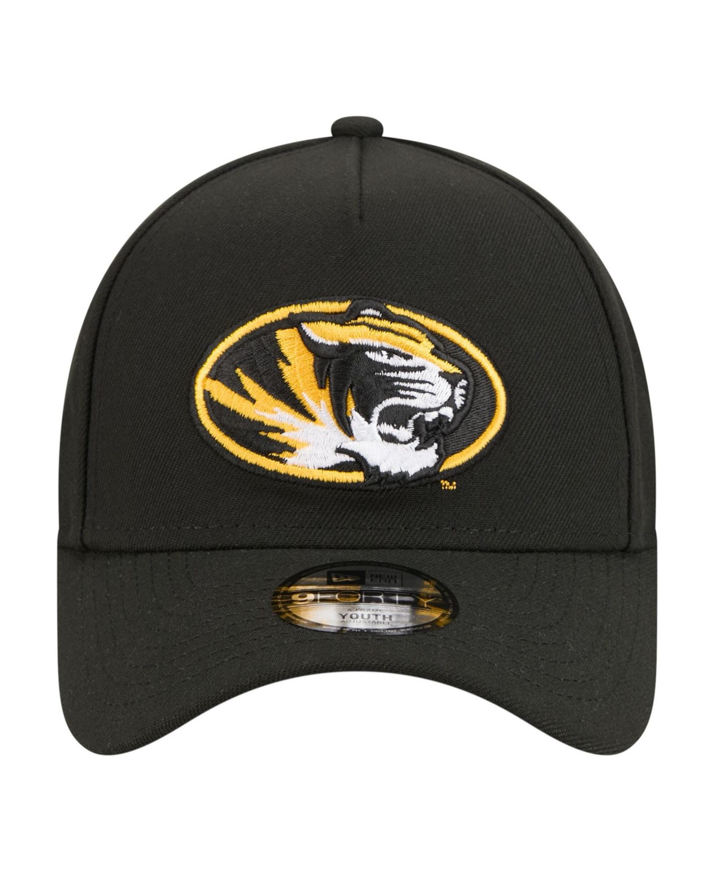 Детская кепка New Era Black Missouri Tigers 9FORTY A-Frame Adjustable Hat — фото 5