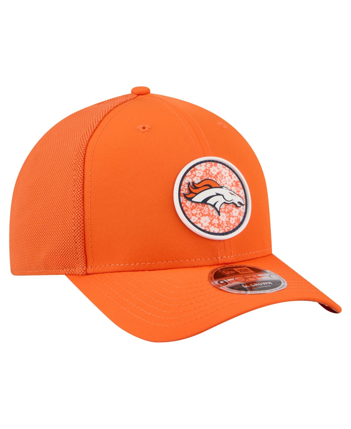 New Era Men's Orange Denver Broncos Floral 9FORTY M-Crown Trucker Adjustable Hat