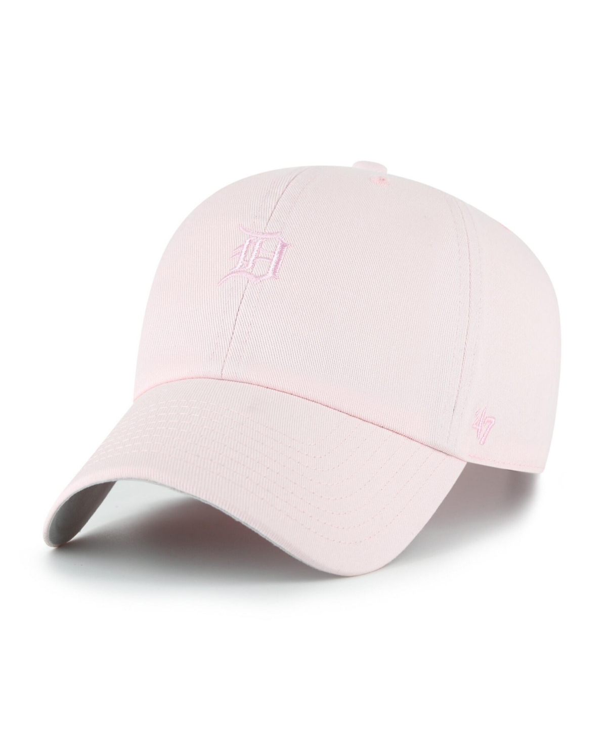 '47 Brand Men's and Women's Light Pink Detroit Tigers Pastel Clean Up Adjustable Hat - Light Pink