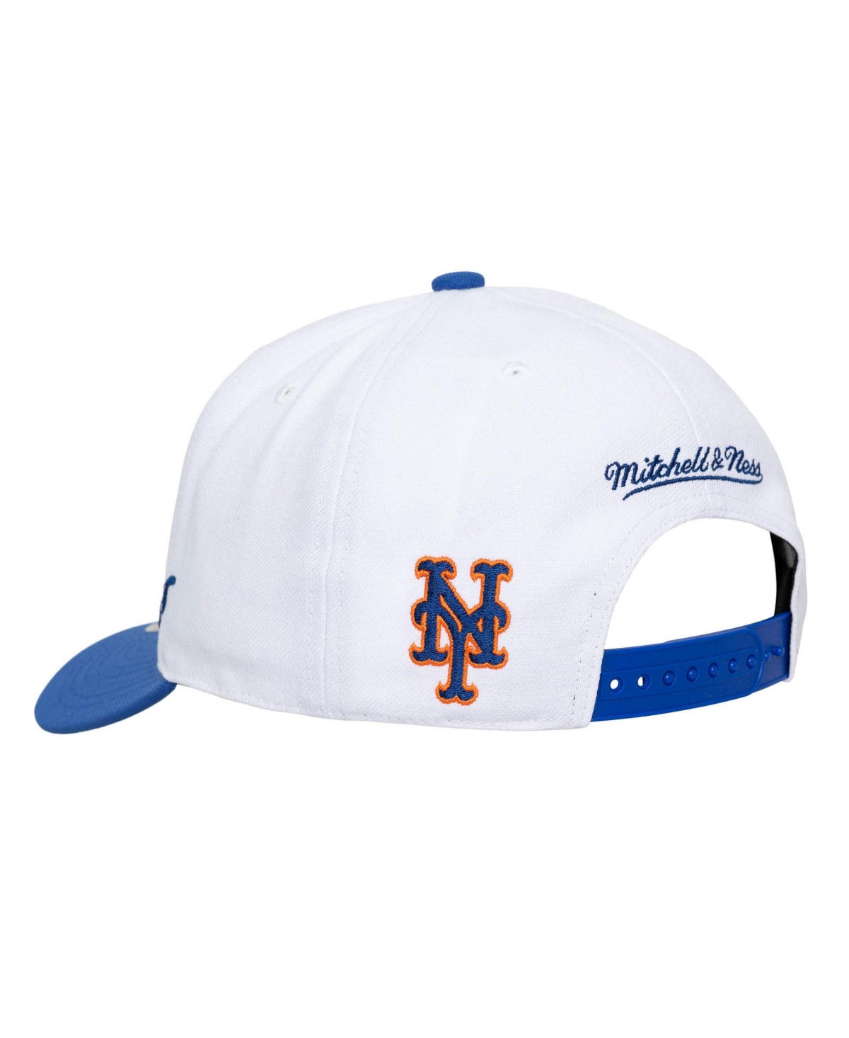Mitchell & Ness Men's and Women's White, Royal New York Mets Xl Script Pro Crown Adjustable Hat