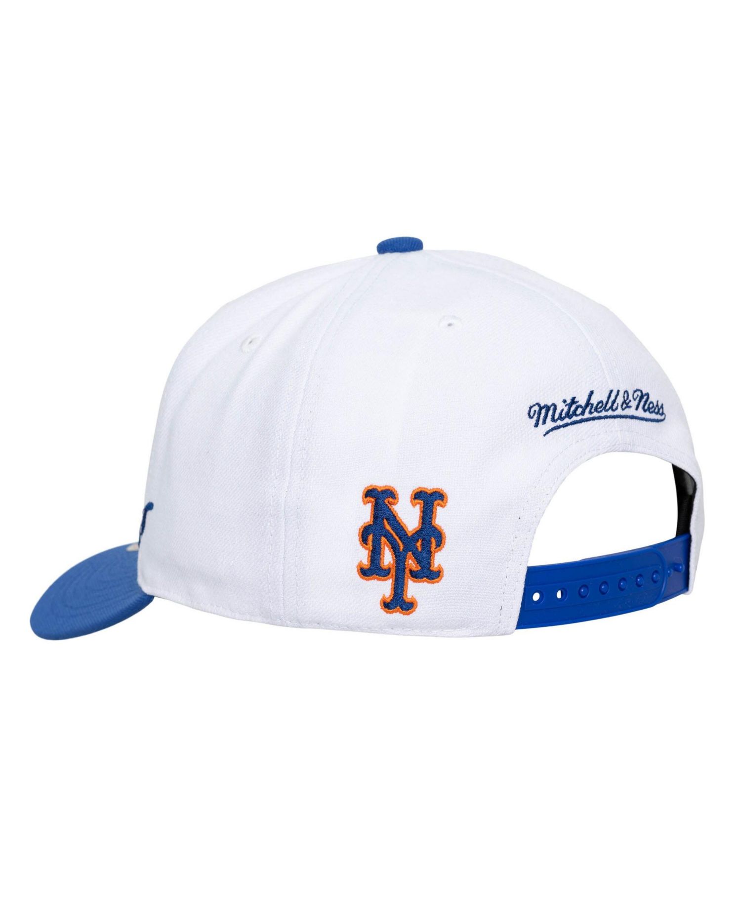 Men's and Women's White/Royal New York Mets XL Script Pro Crown Adjustable Hat