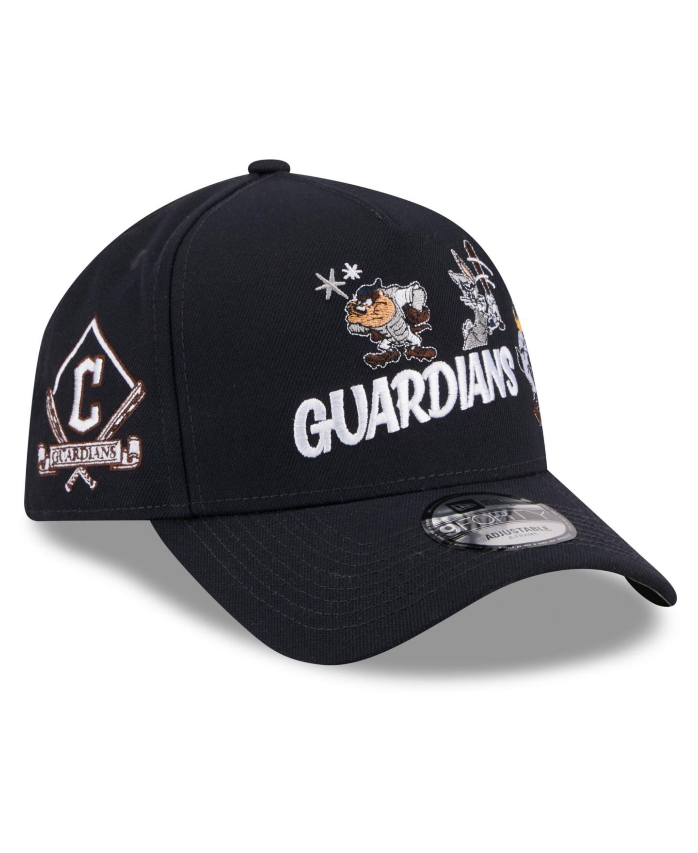 Детская кепка New Era Navy Cleveland Guardians Looney Tunes A-Frame 9FORTY Adjustable Hat — фото 1