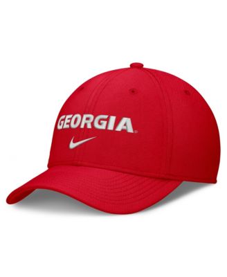 Men's Red Georgia Bulldogs Rise On-Field SwooshFlex Dri-FIT Flex Hat
