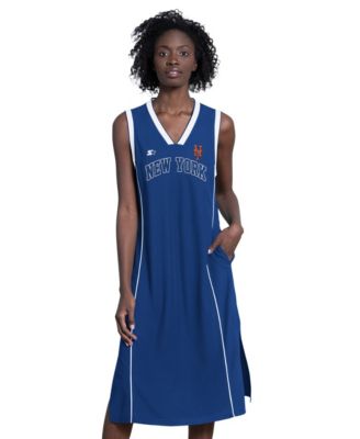Women's New York Mets Line Up Sneaker V-Neck Maxi Dress