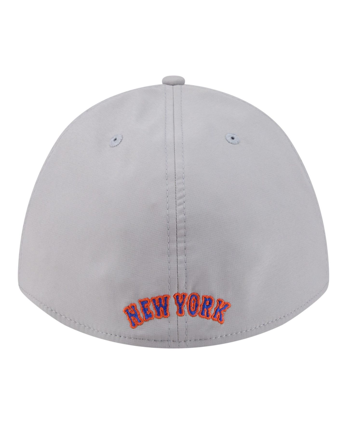Мужская кепка New Era Gray New York Mets Patch 39THIRTY A-Frame M-Crown Perforated Flex Hat — фото 2