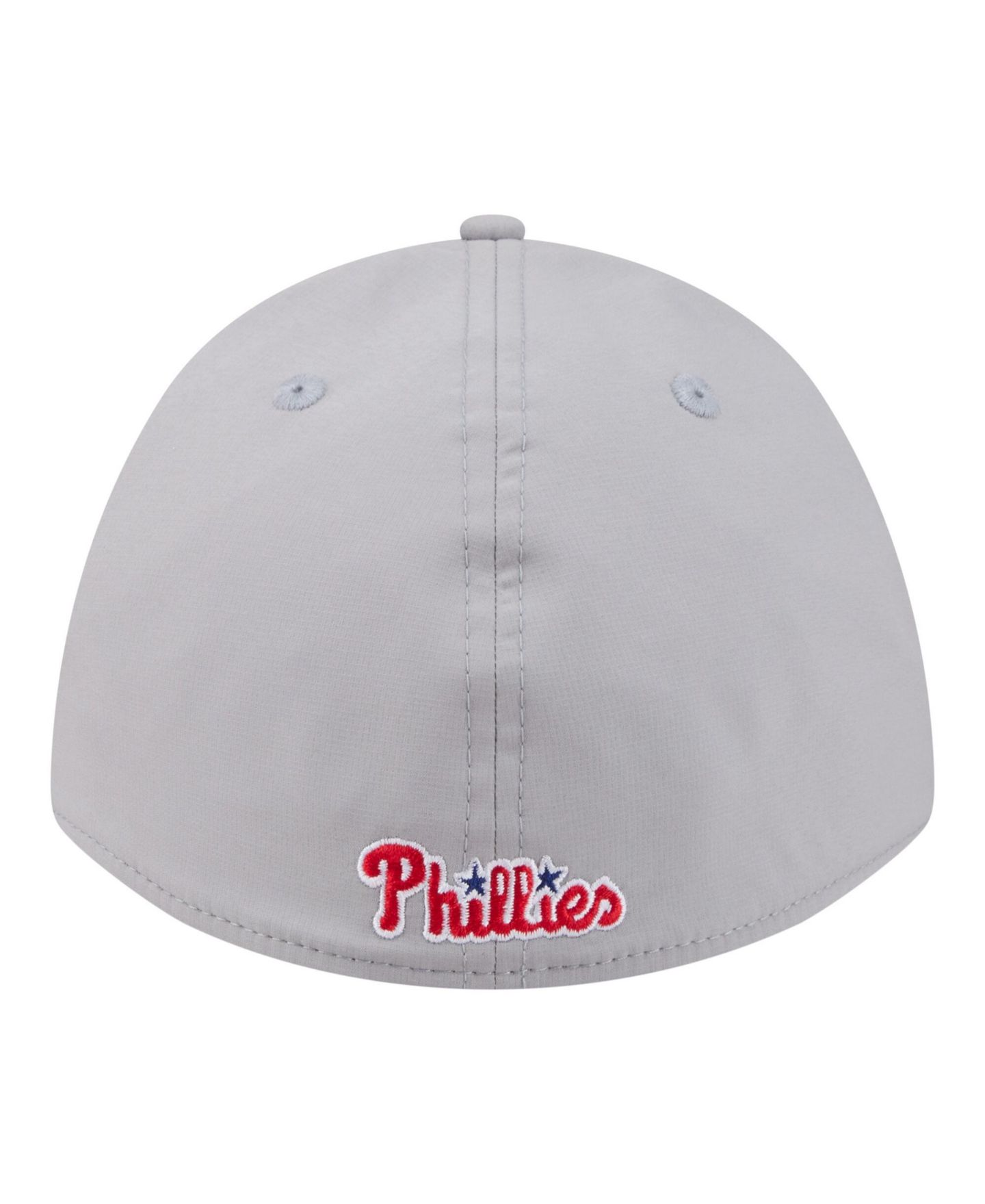 Мужская кепка New Era Gray Philadelphia Phillies Patch 39THIRTY A-Frame M-Crown Perforated Flex Hat — фото 4