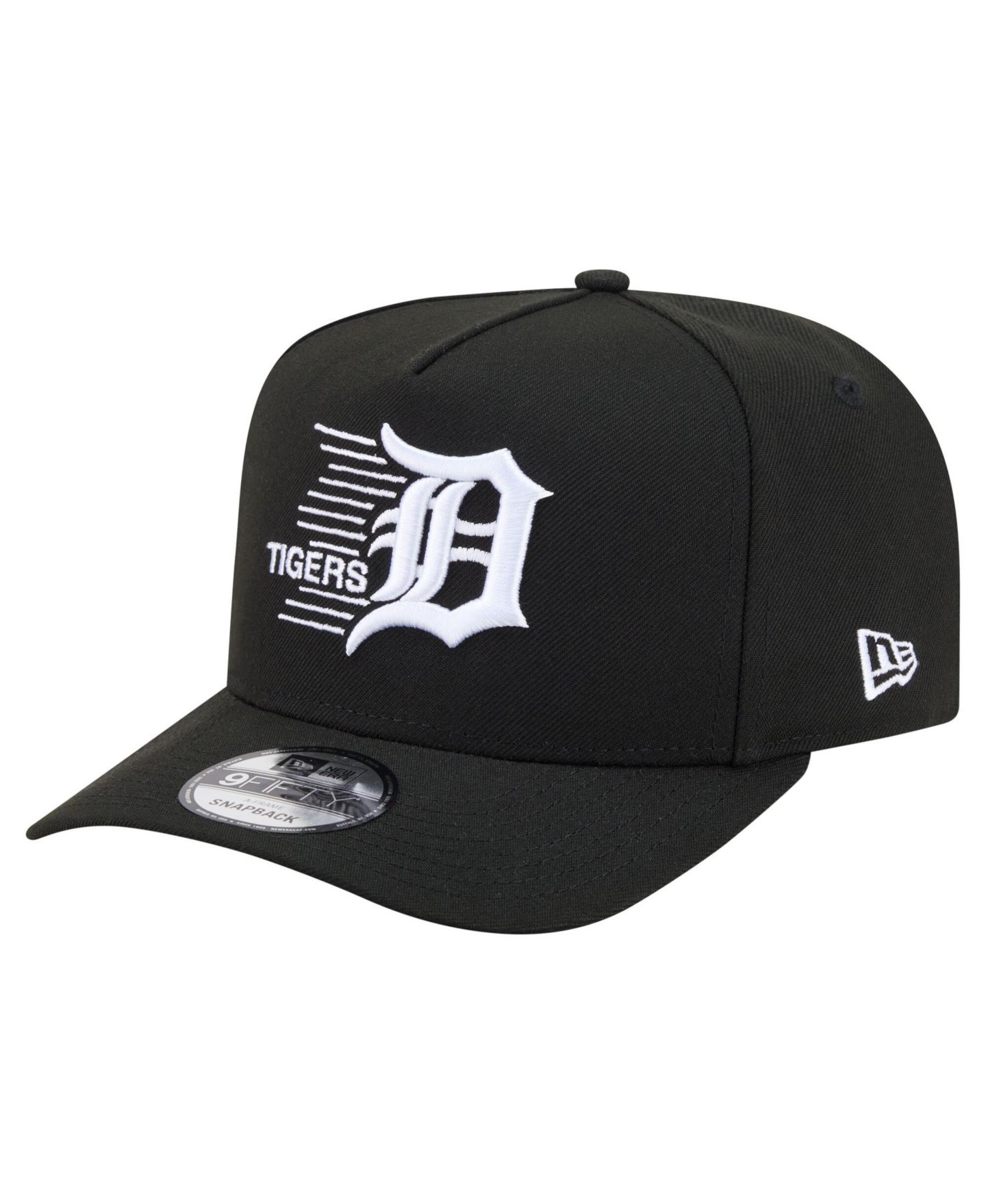 Мужская кепка New Era Black Detroit Tigers Motion A-Frame 9FIFTY Snapback Hat — фото 1