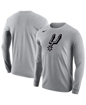 Men's Gray San Antonio Spurs Logo Core Long Sleeve T-Shirt