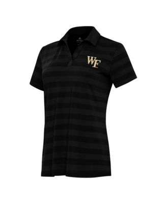 Women's Black Wake Forest Demon Deacons Tunnel Polo Shirt