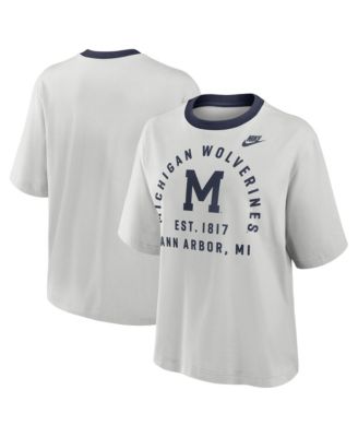 Women's Michigan Wolverines Legacy Arch Script Boxy Screen Print T-Shirt