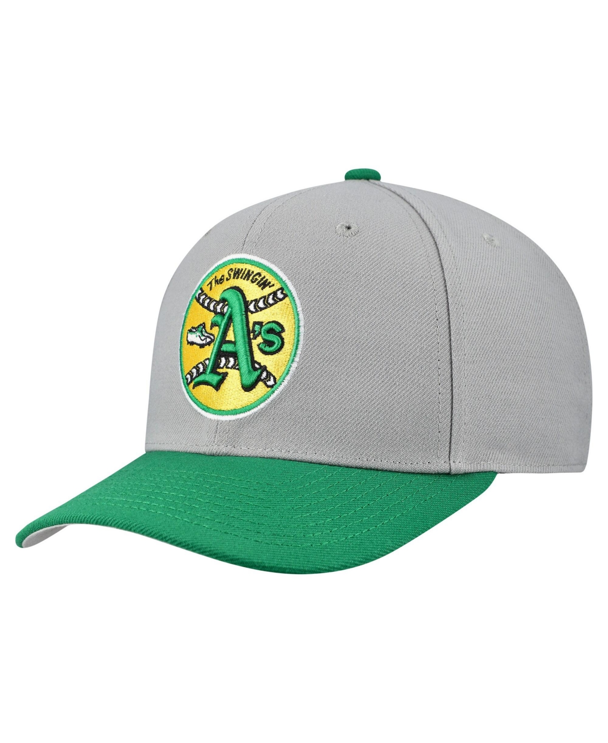 Mitchell & Ness Men's and Women's Mitchell & Ness Gray Oakland Athletics Basic Coop Pro Adjustable Hat